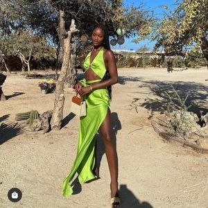 Rat & Boa Portia Top + Serena Skirt Set in Green XS/S